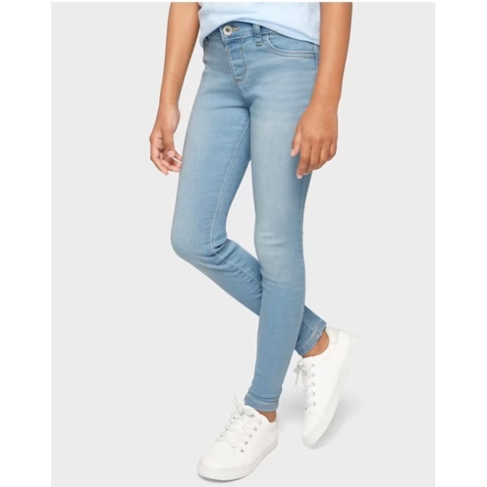 The Children's Place Super Skinny Jeans Kids Size 10 Light Wash Adjustable Waist